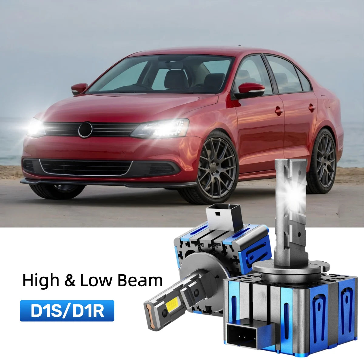 Best D1S LED headlight bulbs replacement for 2010-2012 Volkswagen Jetta