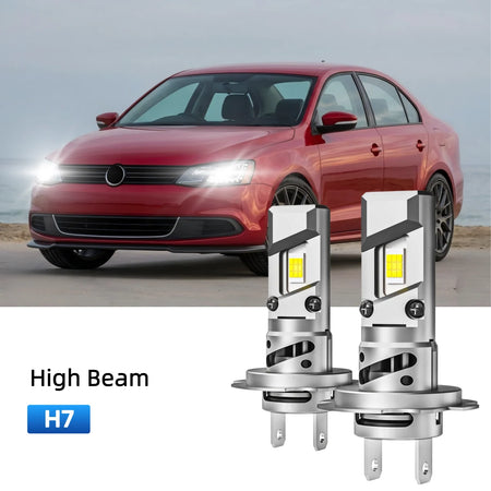 Best H7 LED high beam bulbs replacement for 2010-2012 Volkswagen Jetta