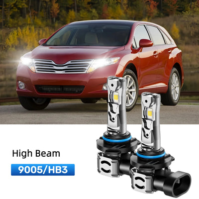 Fit for 2010-2012 Toyota Venza H11 9005 LED Headlight Bulbs Upgrade | Brighter and Safer