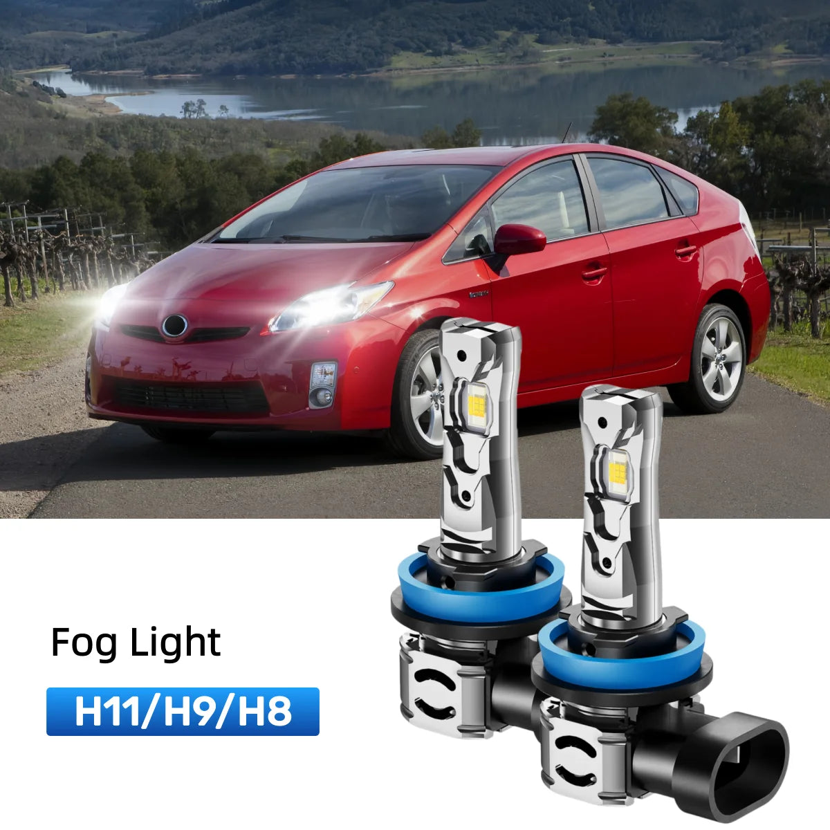 Fit for 2010-2012 Toyota Prius H11 9005 LED Headlight Bulbs Upgrade | Brighter and Safer