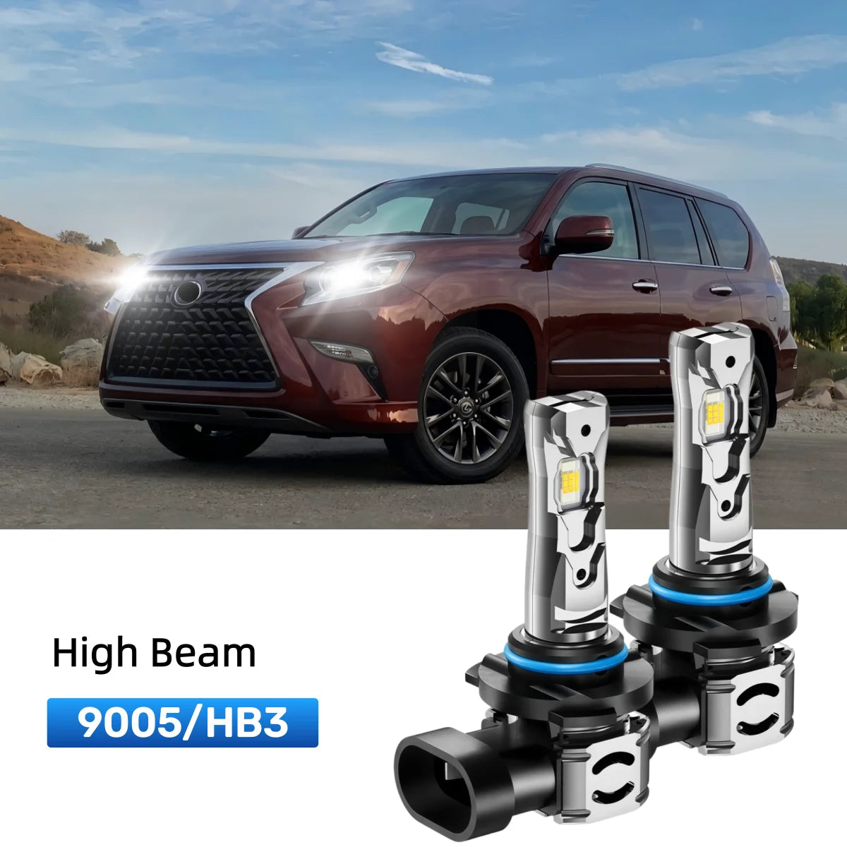 Fit for 2010-2013 Lexus GX460 H11 9005 LED Headlight Bulbs Upgrade | Brighter and Safer