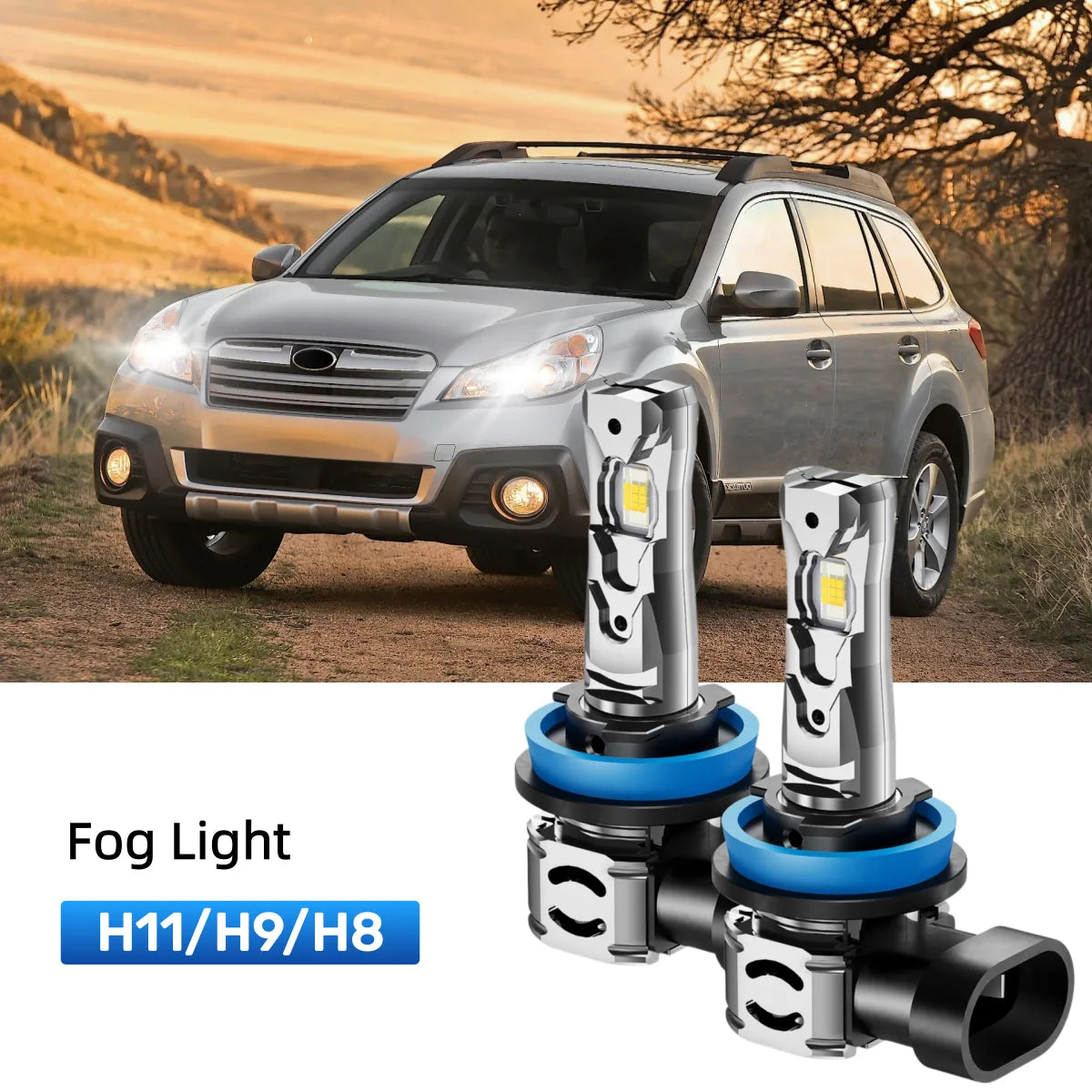 Best H11 LED fog light bulbs replacement for 2010-2014 Subaru Outback