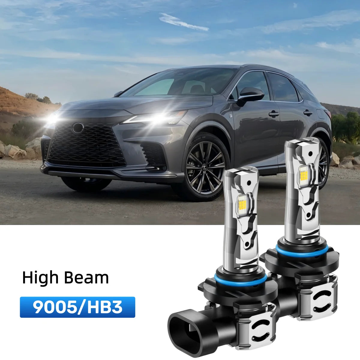 Fit for 2010-2015 Lexus RX450h H11 9005 LED Headlight Bulbs Upgrade | Brighter and Safer