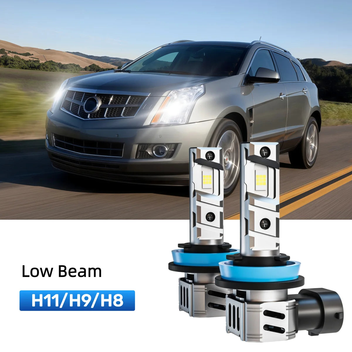 Best H11 LED low beam bulbs replacement for 2010-2016 Cadillac SRX