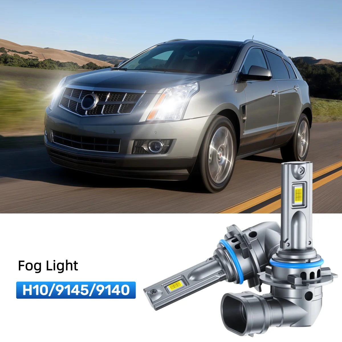 Fit for 2010-2016 Cadillac SRX H11 9005 LED Headlight Bulbs Upgrade | Brighter and Safer