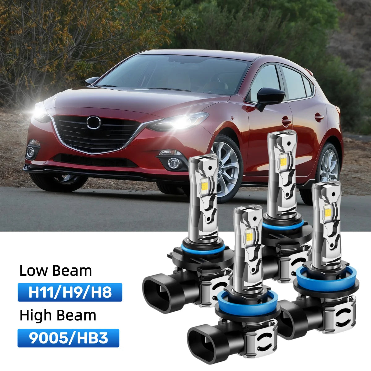 Best LED headlight bulbs replacement for 2010-2018 Mazda 3