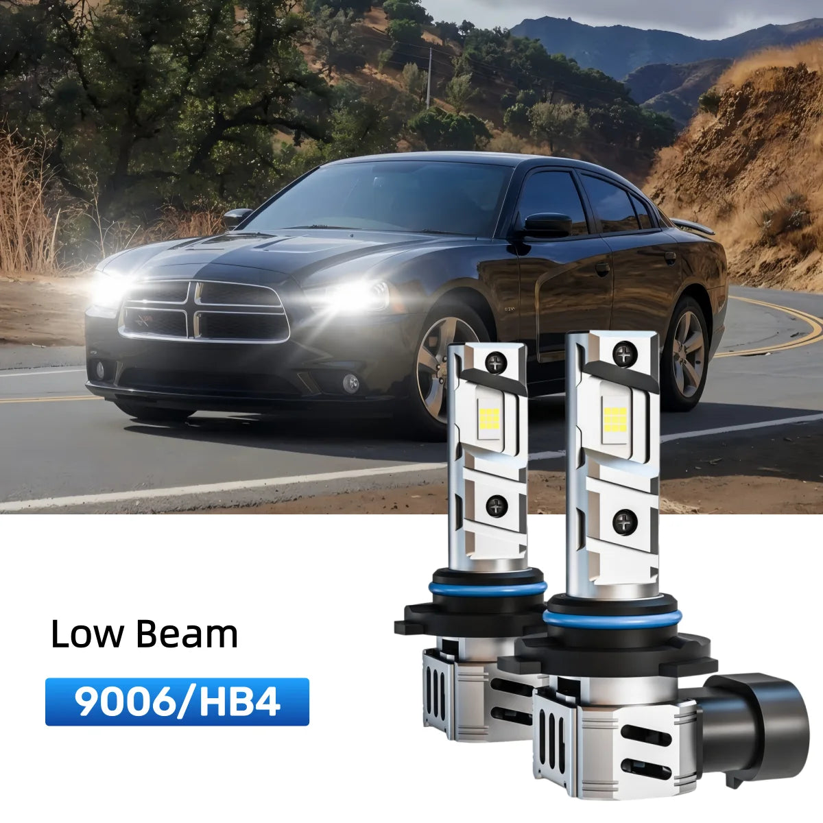 Best 9006 LED low beam bulbs replacement for 2010 Dodge Charger