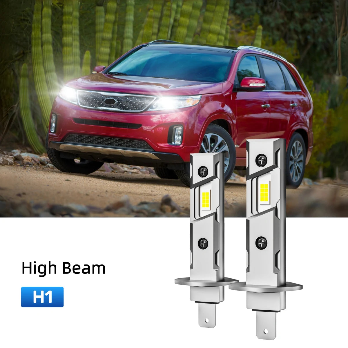 Best H1 LED high beam bulbs replacement for 2011-2013 Kia Sorento