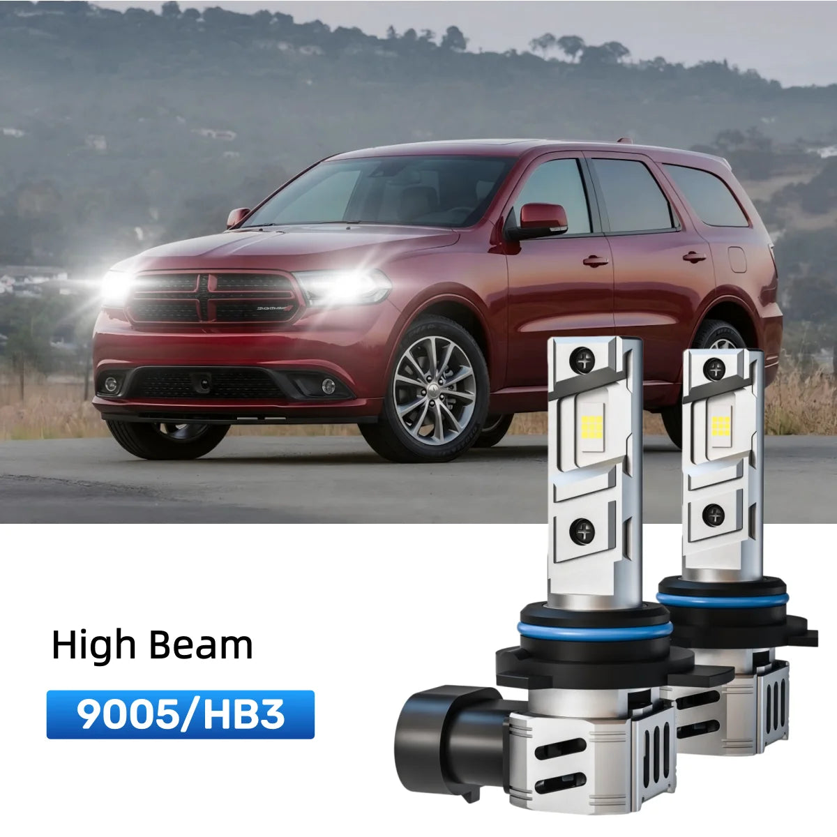 Fit for 2011-2013 Dodge Durango H11 9005 LED Headlight Bulbs Upgrade | Brighter and Safer