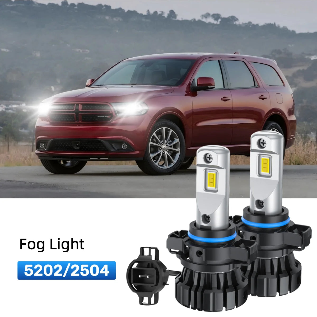 Fit for 2011-2013 Dodge Durango H11 9005 LED Headlight Bulbs Upgrade | Brighter and Safer