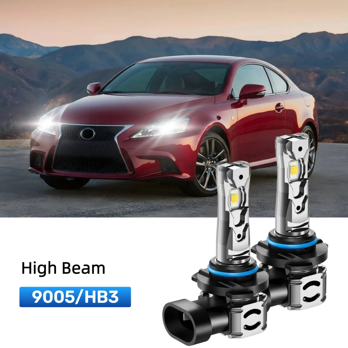 Fit for 2011-2013 Lexus IS 250 H11 9005 LED Headlight Bulbs Upgrade | Brighter and Safer
