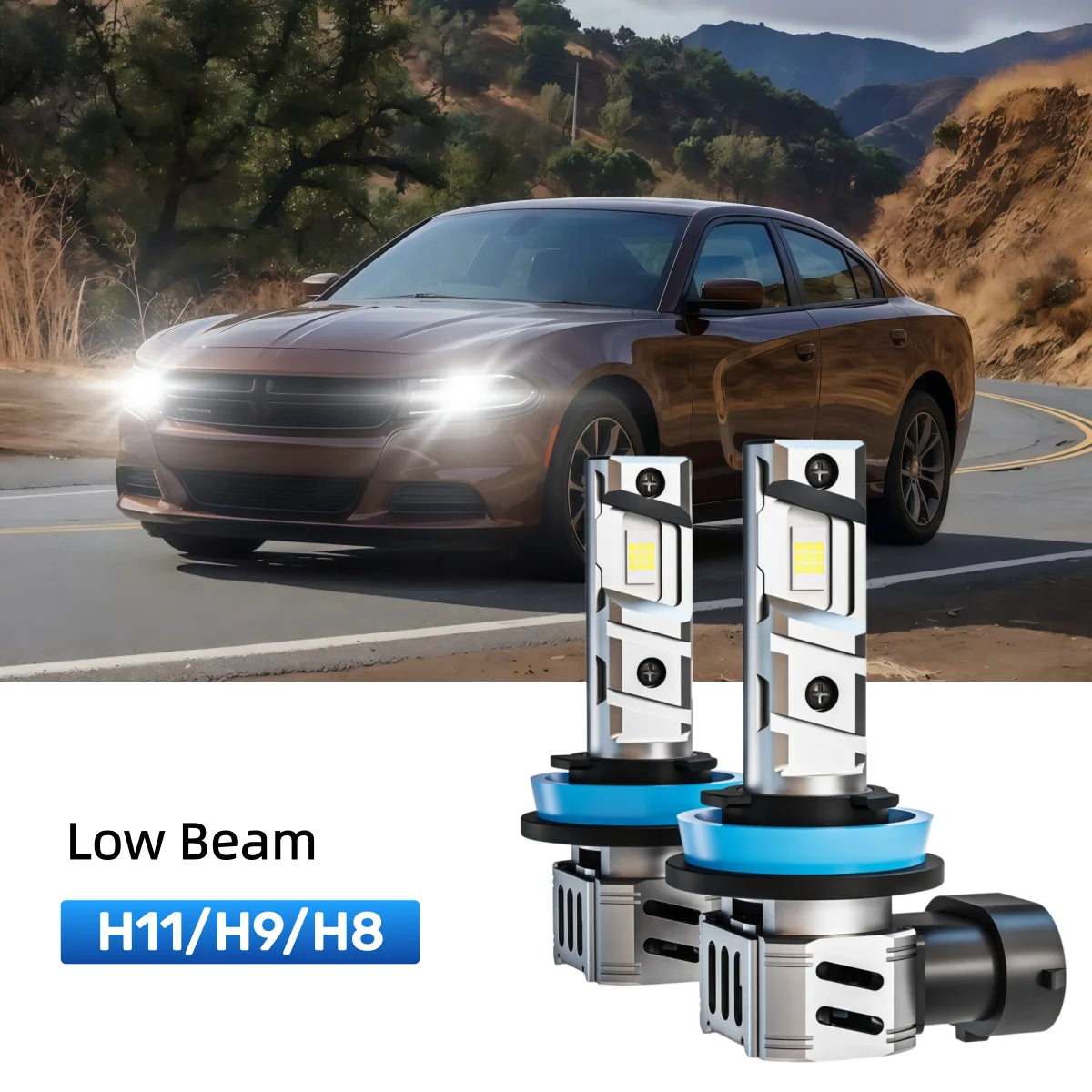 Best H11 LED low beam bulbs replacement for 2011-2014 Dodge Charger