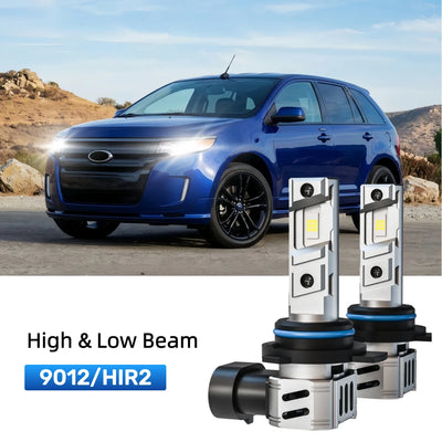 Fit for 2011-2014 Ford Edge 9012 LED Headlight Bulbs Upgrade | Brighter and Safer