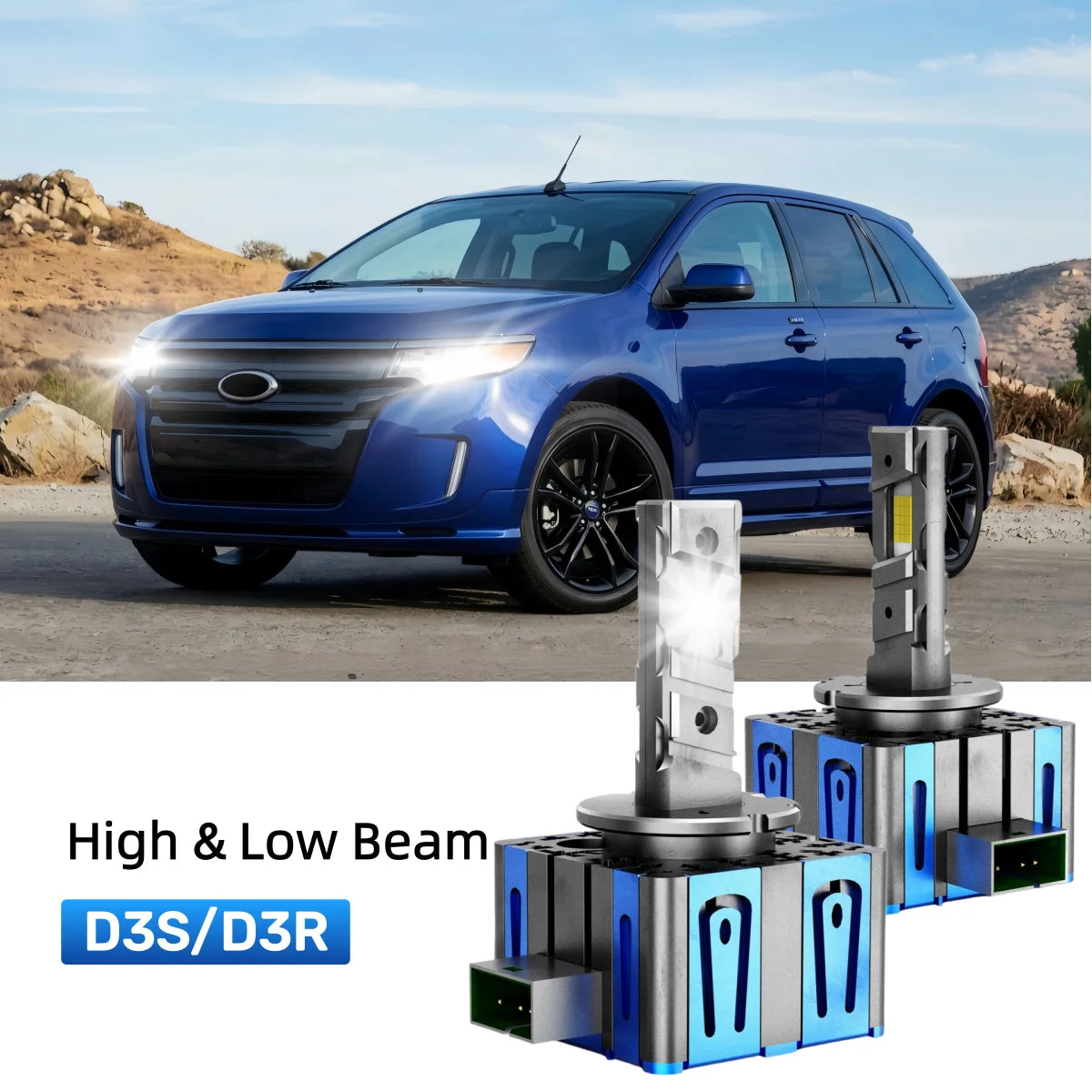 Fit for 2011-2014 Ford Edge 9012 LED Headlight Bulbs Upgrade | Brighter and Safer