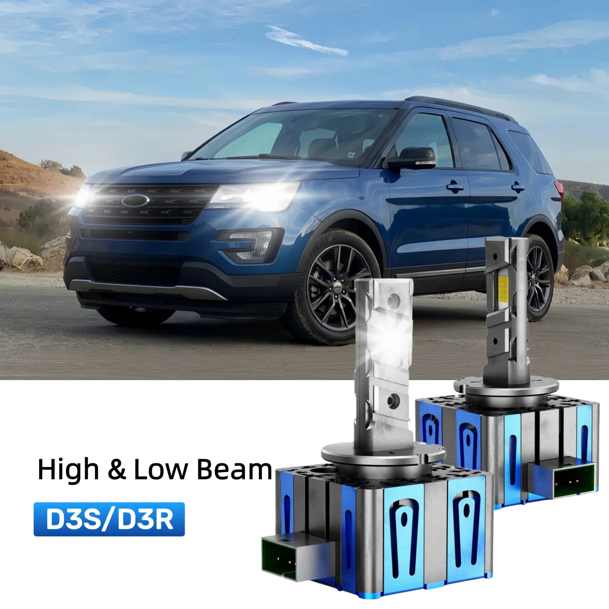 Fit for 2011-2015 Ford Explorer 9005 LED Headlight Bulbs Upgrade | Brighter and Safer