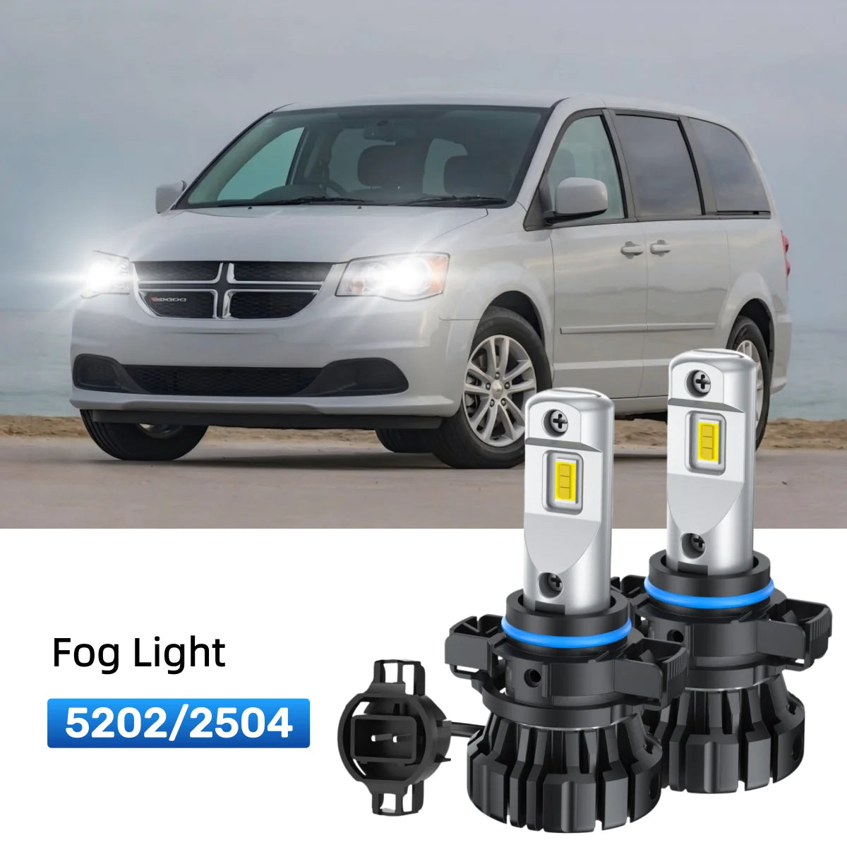 Fit for 2011-2019 Dodge Grand Caravan H11 LED Headlight Bulbs Upgrade | Brighter and Safer