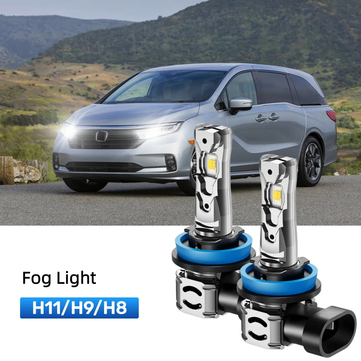 Best H11 LED fog light bulbs replacement for 2011-2020 Honda Odyssey