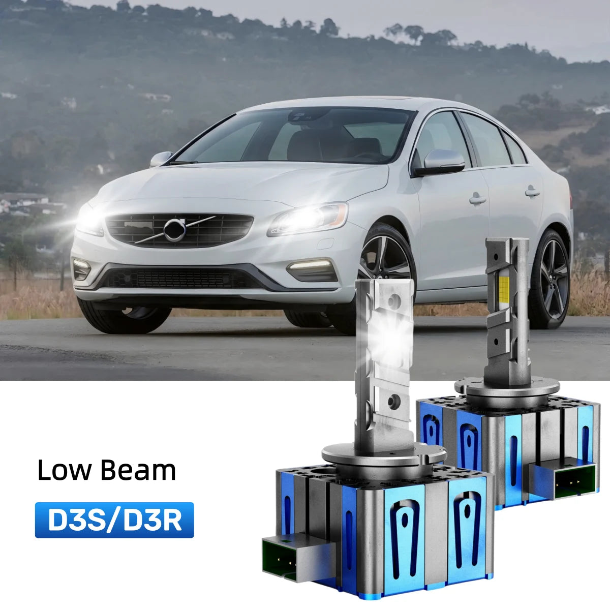 Fit for 2011 Volvo S60 H7 H11 LED Headlight Bulbs Upgrade | Brighter and Safer