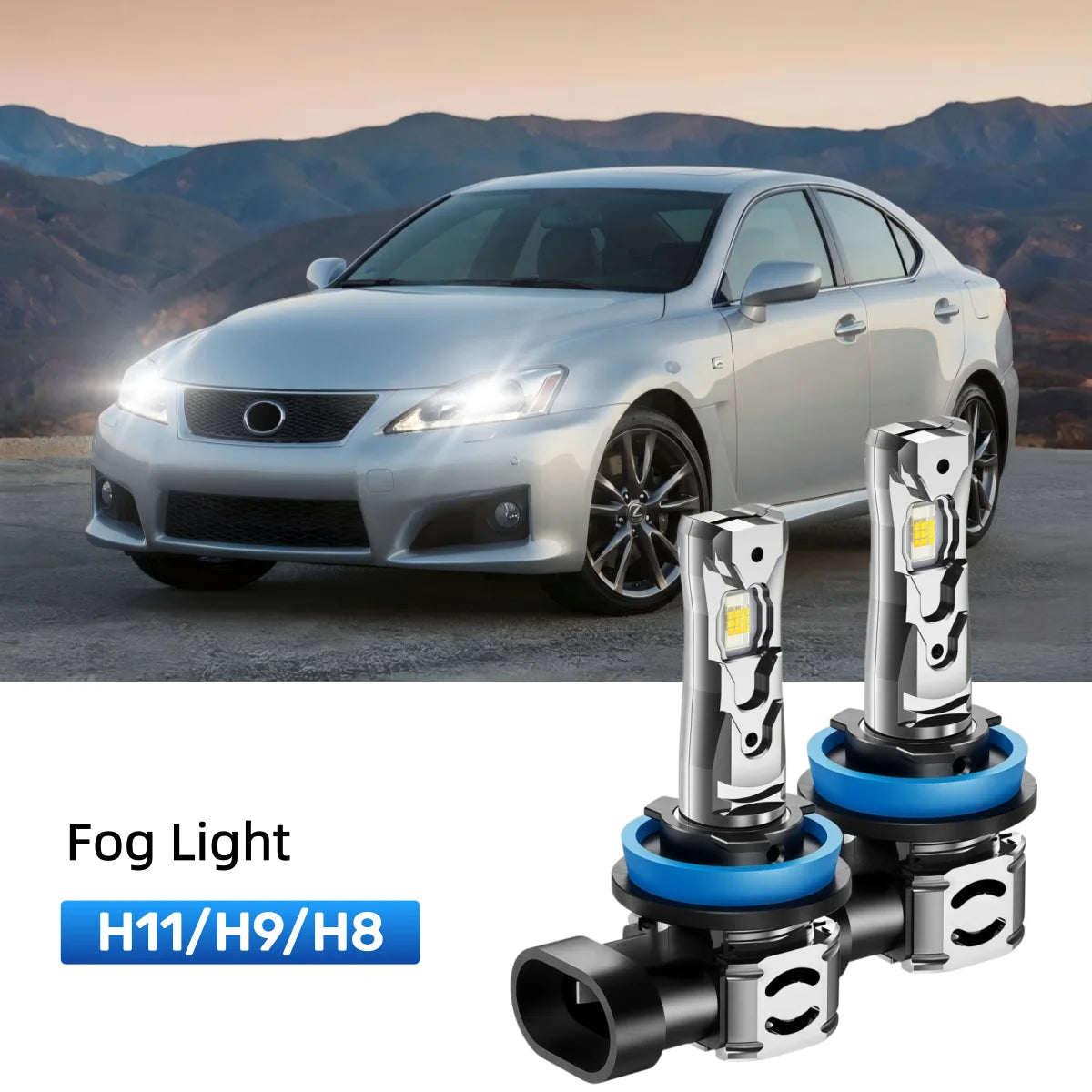 Fit for 2011 Lexus IS 350 9005 H11 LED Headlight Bulbs Upgrade | Brighter and Safer