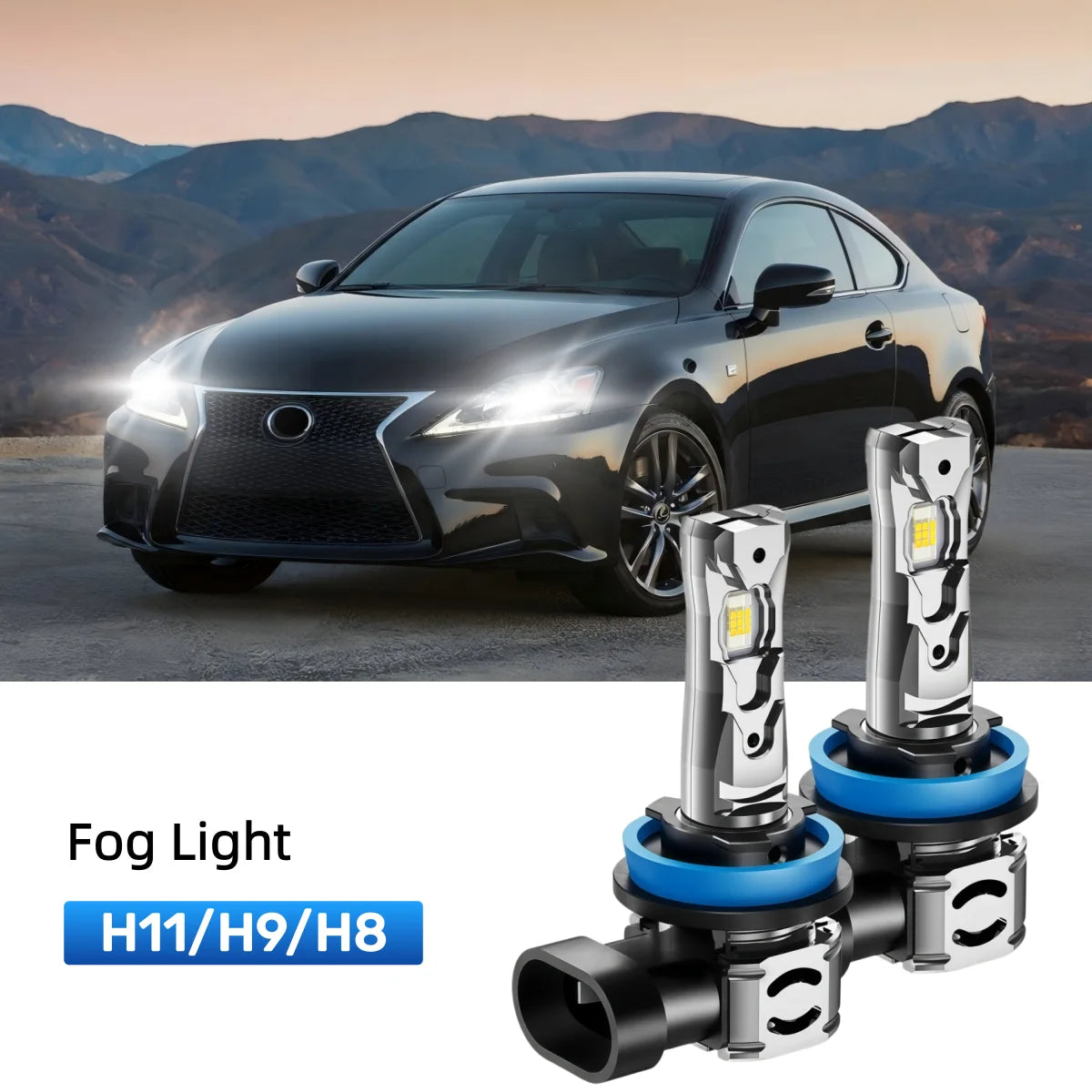 Fit for 2012-2013 Lexus IS 350 H11 9005 LED Headlight Bulbs Upgrade | Brighter and Safer