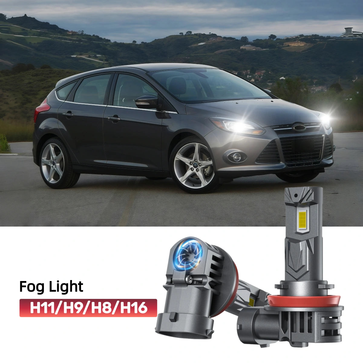 Fit for 2012-2014 Ford Focus H11 LED Headlight Bulbs | Brighter  and Safer
