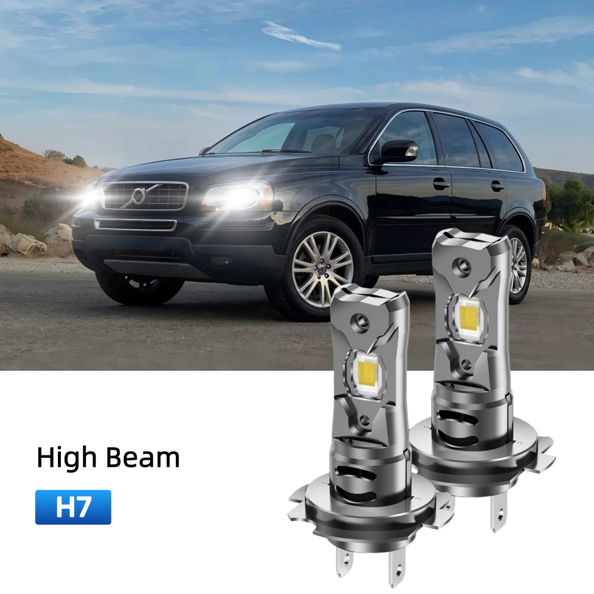 Fit for 2013-2014 Volvo XC90 H11 H7 LED Headlight Bulbs Upgrade | Brighter and Safer