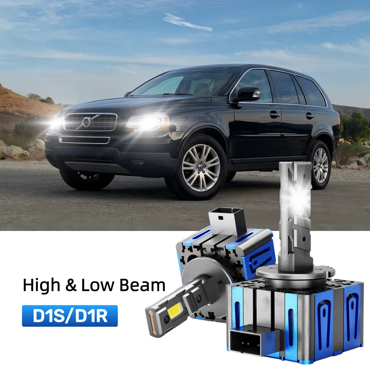 Fit for 2013-2014 Volvo XC90 H11 H7 LED Headlight Bulbs Upgrade | Brighter and Safer