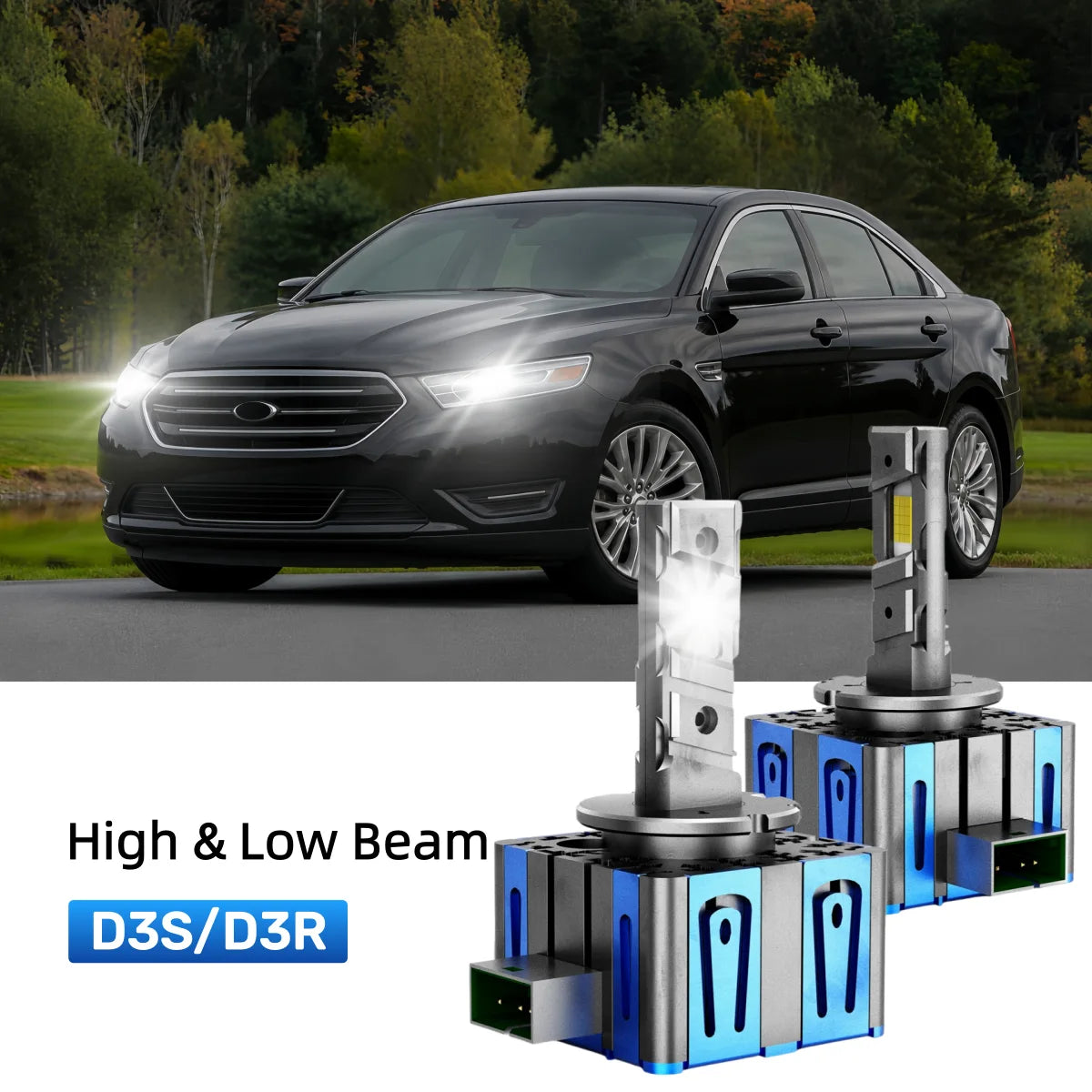Fit for 2013-2015 Ford Taurus 9012 LED Headlight Bulbs Upgrade | Brighter and Safer