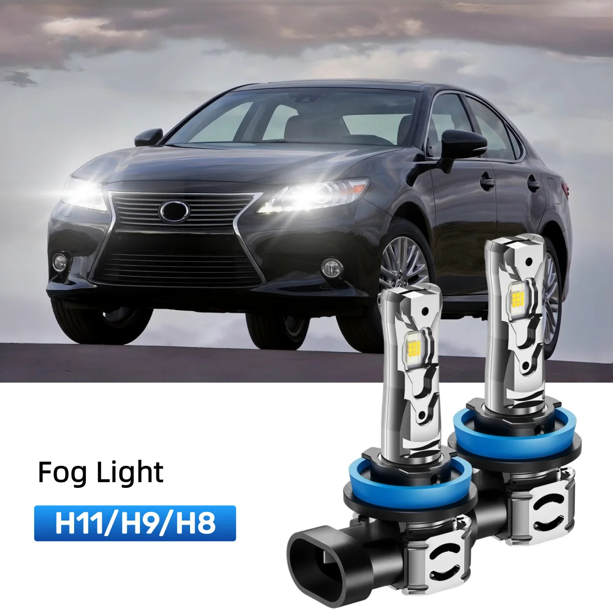 Fit for 2013-2015 Lexus ES300h H11 9005 LED Headlight Bulbs Upgrade | Brighter and Safer