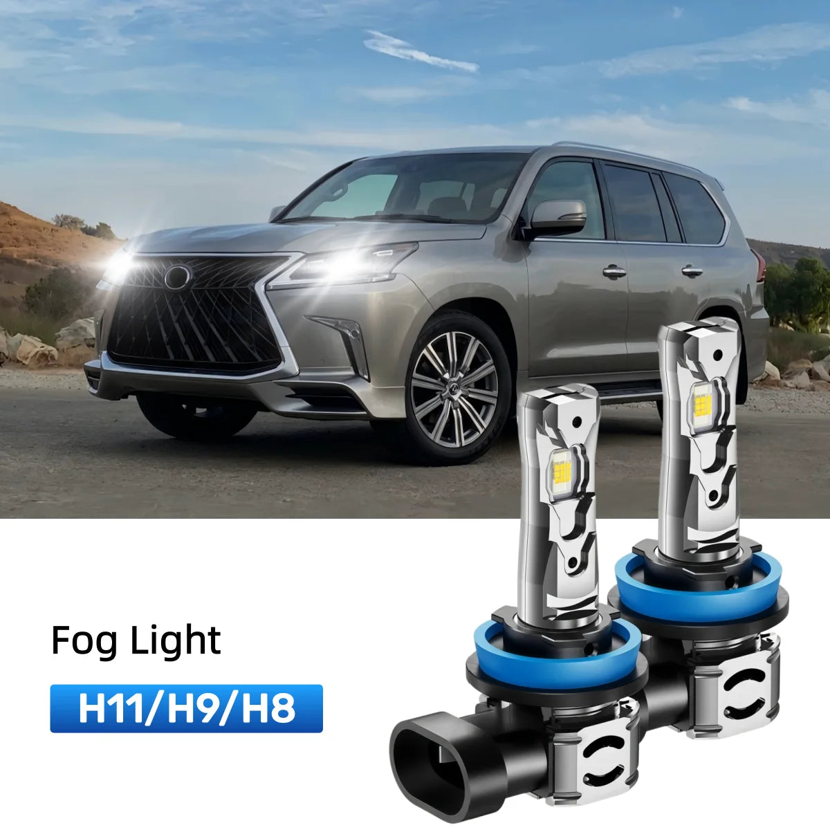 Fit for 2013-2015 Lexus LX570 9005 LED Headlight Bulbs Upgrade | Brighter and Safer