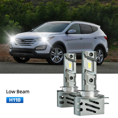 Best H11B LED low beam bulbs replacement for 2013-2016 Hyundai Santa Fe