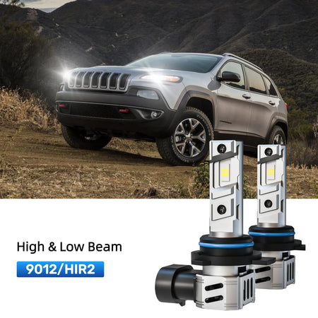 Best 9012 LED headlight bulbs replacement for 2014-2015 Jeep Cherokee