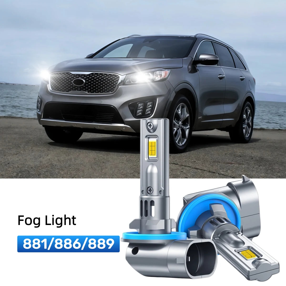 Best 881  LED fog light bulbs replacement for 2014-2015 Kia Sorento