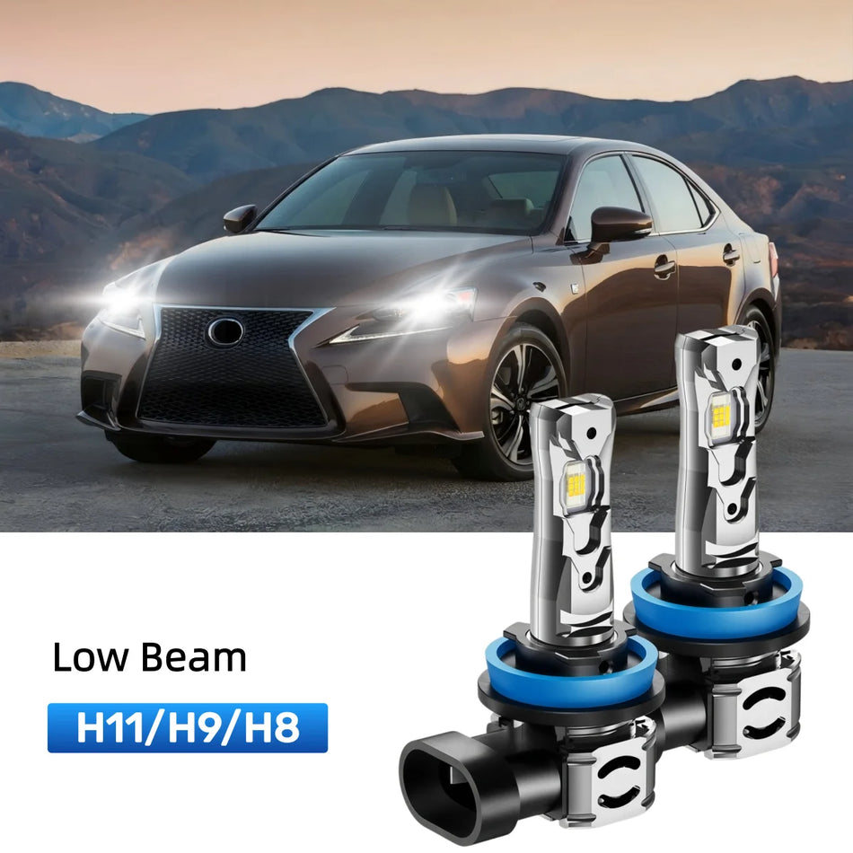 Fit for 2014-2015 Lexus IS 250 H11 9005 LED Headlight Bulbs Upgrade | Brighter and Safer