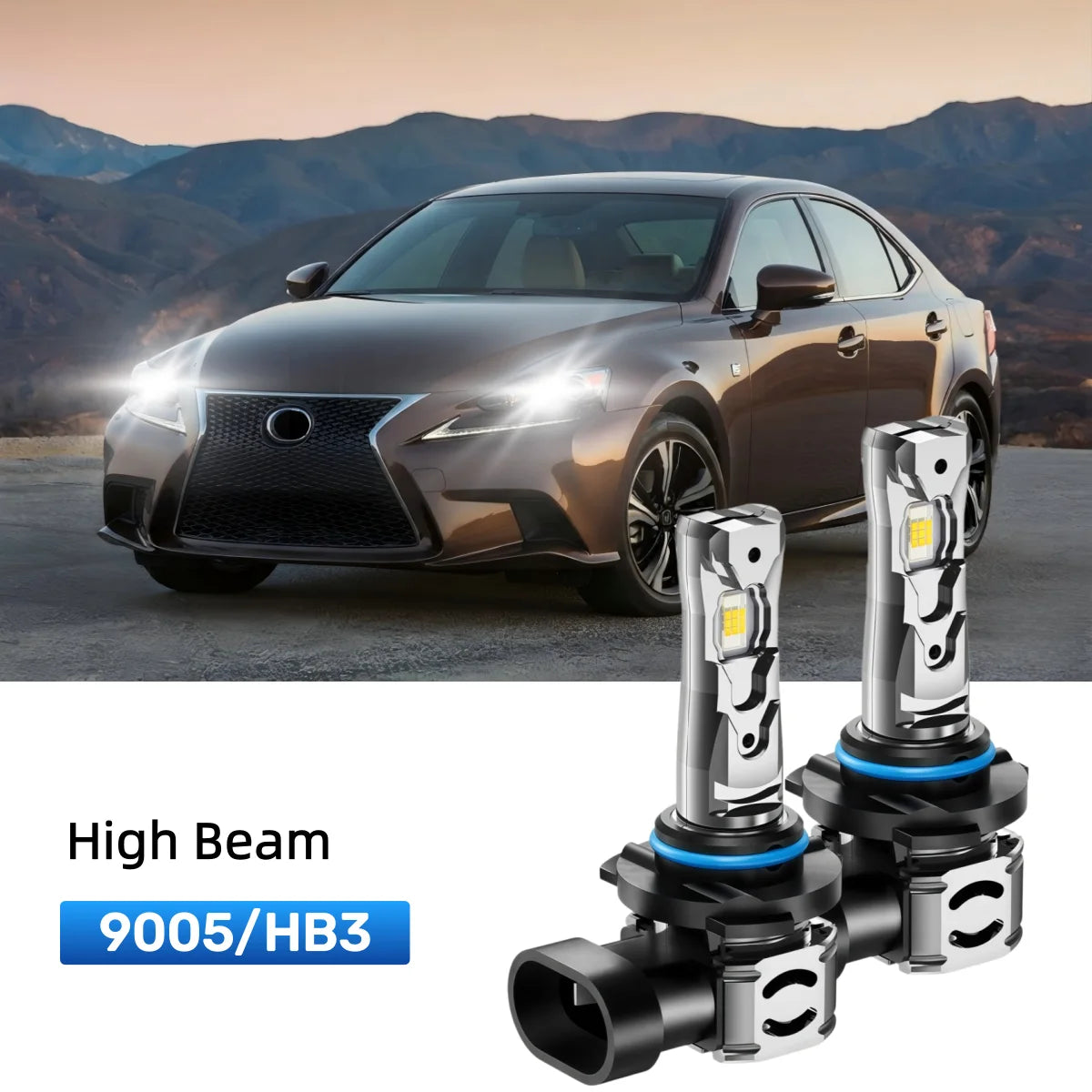 Fit for 2014-2015 Lexus IS 250 H11 9005 LED Headlight Bulbs Upgrade | Brighter and Safer