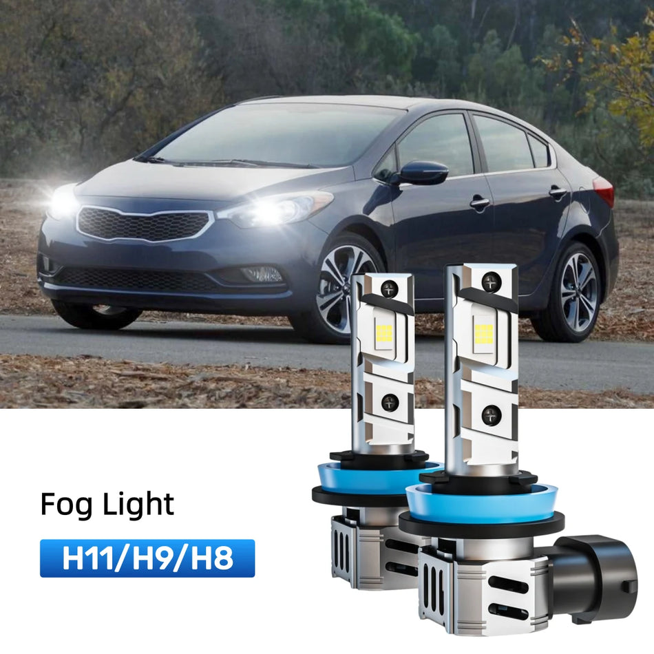 Best H11 LED fog light bulbs replacement for 2014-2016 Kia Forte