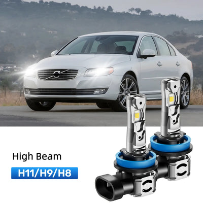 Best H11 LED high beam bulbs replacement for 2014-2016 Volvo S80