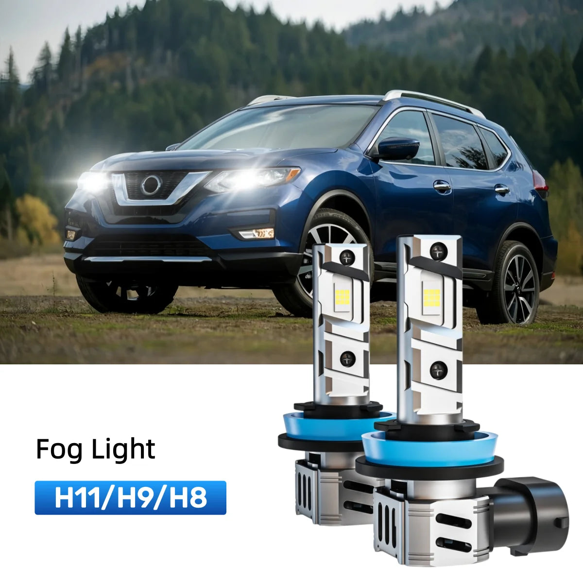Best H11 LED fog light bulbs replacement for 2014-2020 Nissan Rogue
