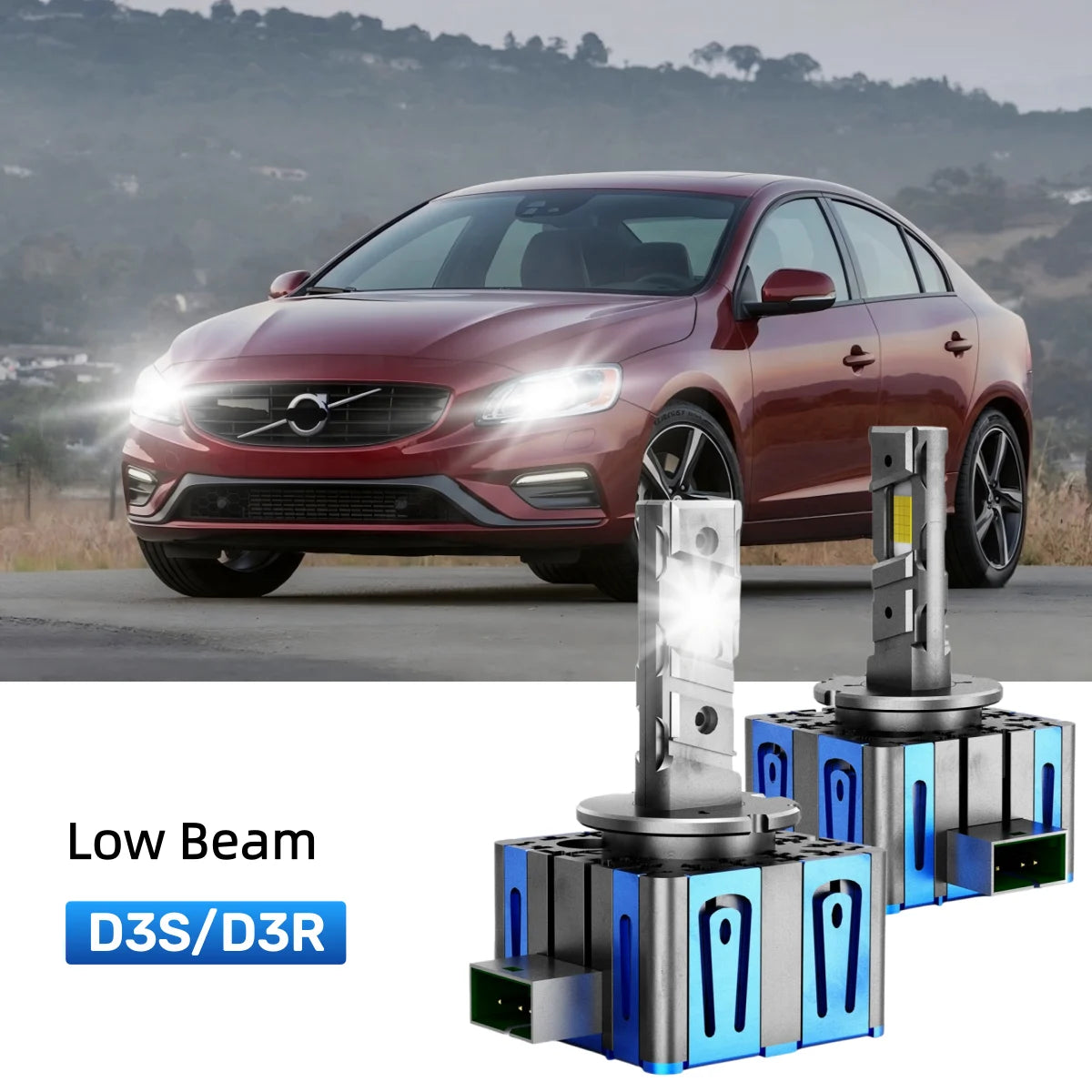 Fit for 2014 Volvo S60 H7 H11 LED Headlight Bulbs Upgrade | Brighter and Safer