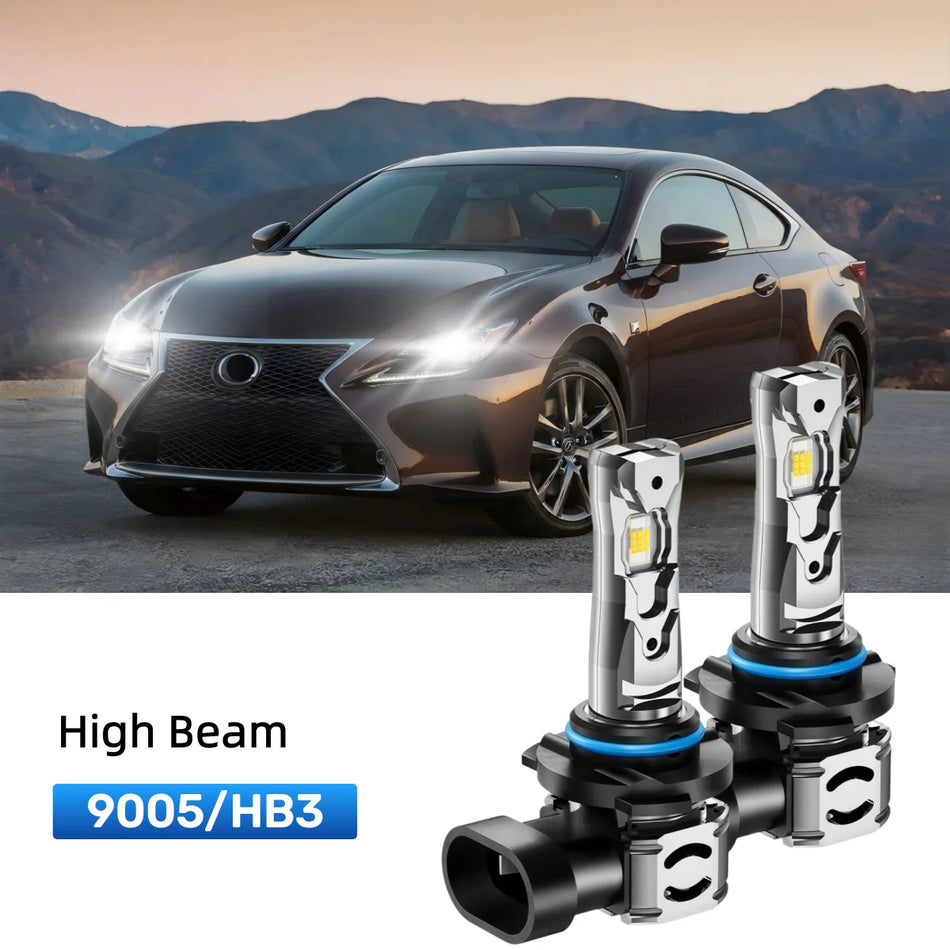 Fit for 2014 Lexus IS 350 9005 H11 LED Headlight Bulbs Upgrade | Brighter and Safer