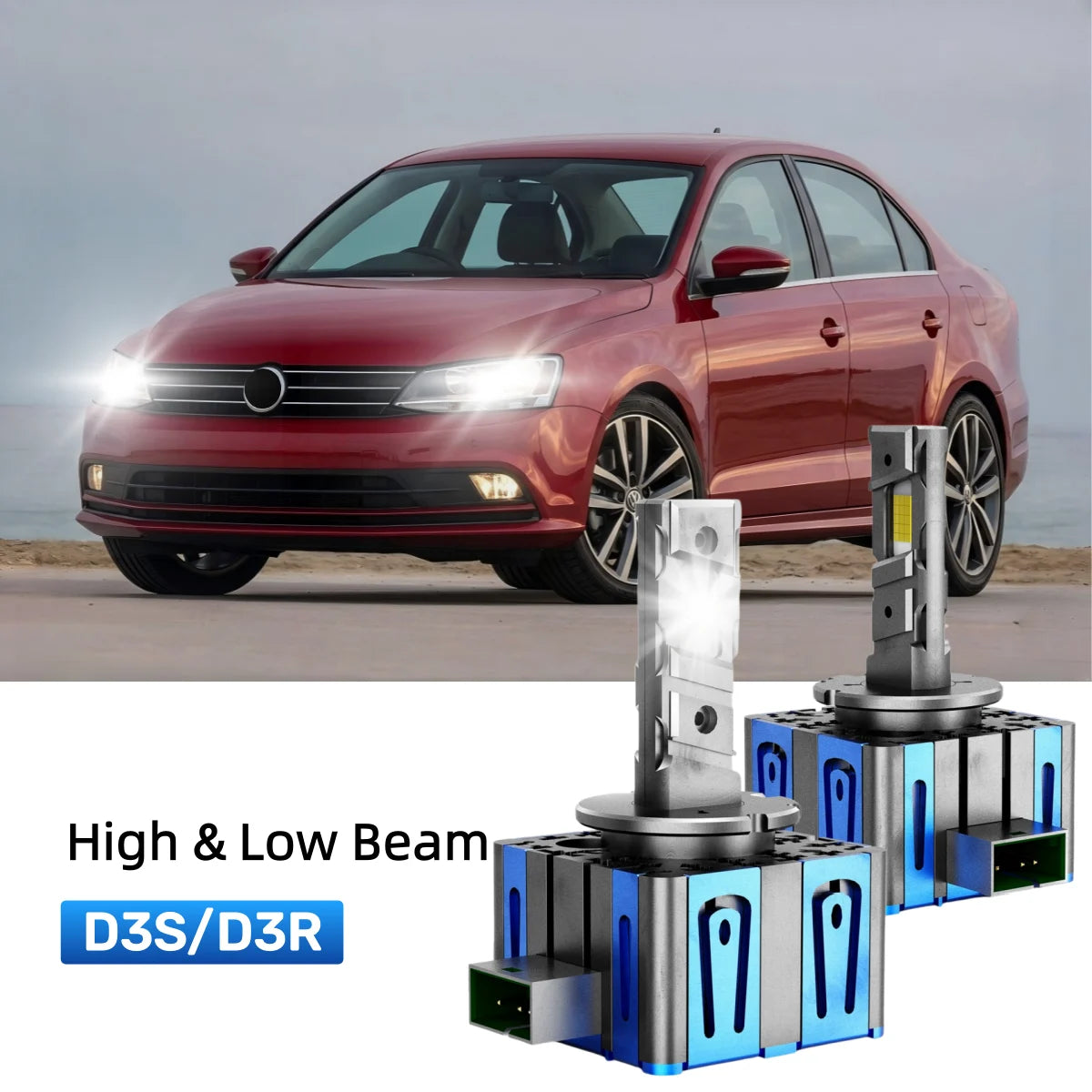 Best D3S LED headlight bulbs replacement for 2015-2016 Volkswagen Jetta