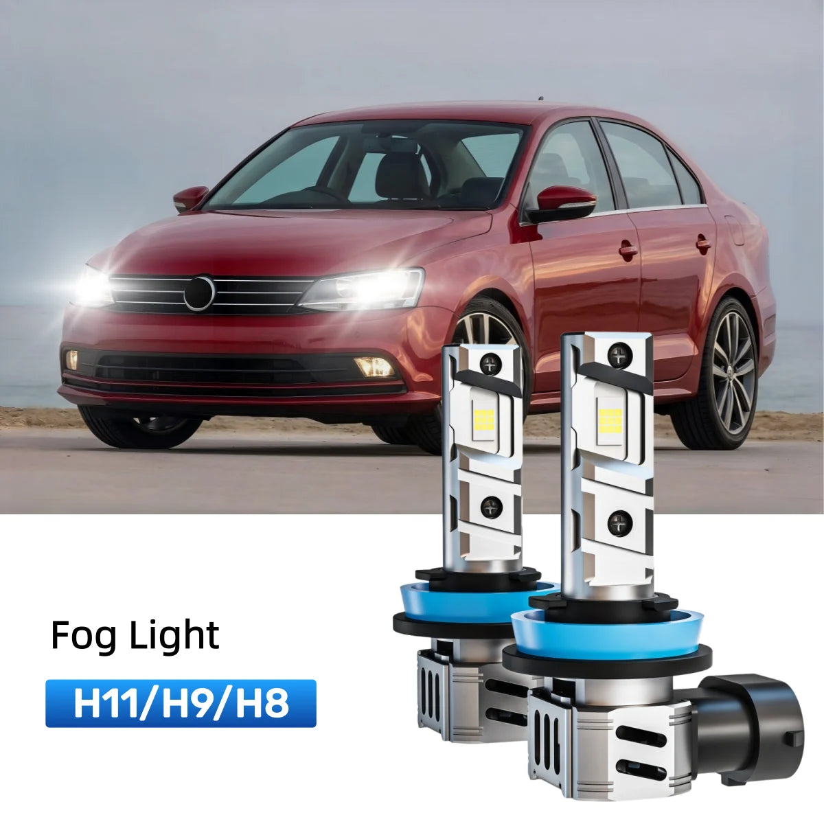 Best H11 LED fog light bulbs replacement for 2015-2016 Volkswagen Jetta