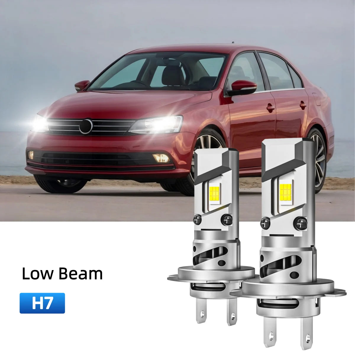 Best H7 LED low beam bulbs replacement for 2015-2016 Volkswagen Jetta