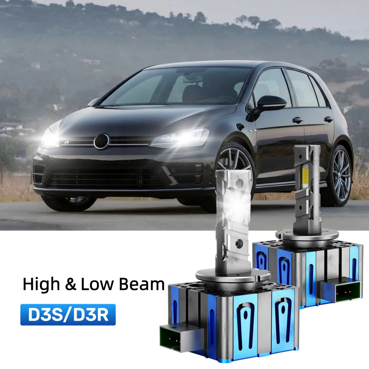 Best D3S LED headlight bulbs replacement for 2015-2017 Volkswagen Golf