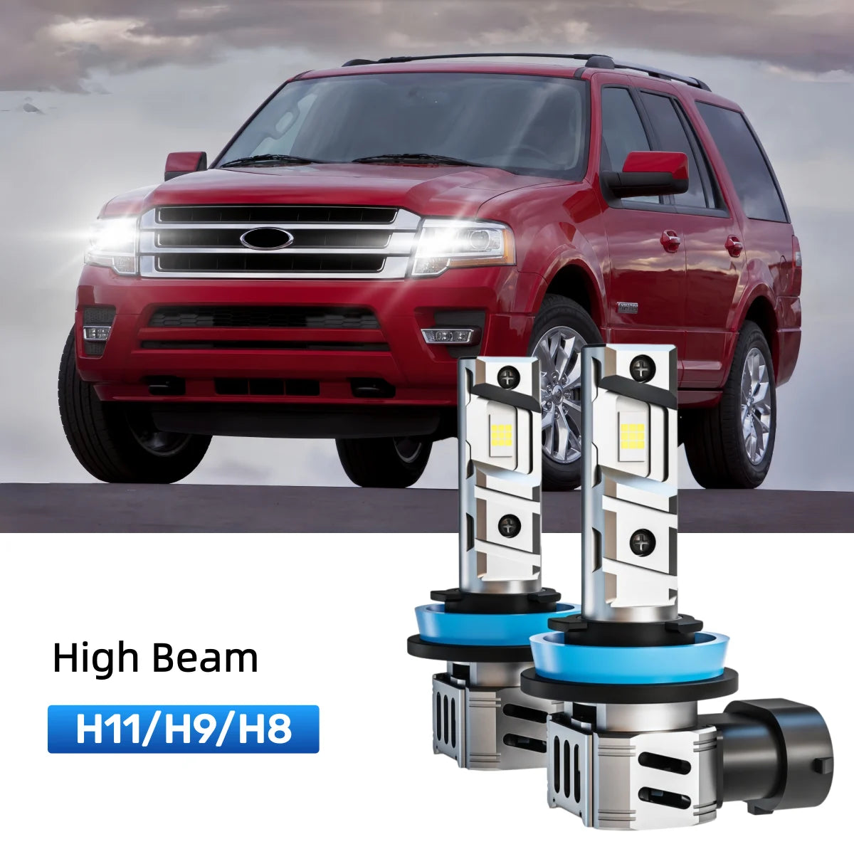 Fit for 2015-2017 Ford Expedition 9005 H11 LED Headlight Bulbs Upgrade | Brighter and Safer