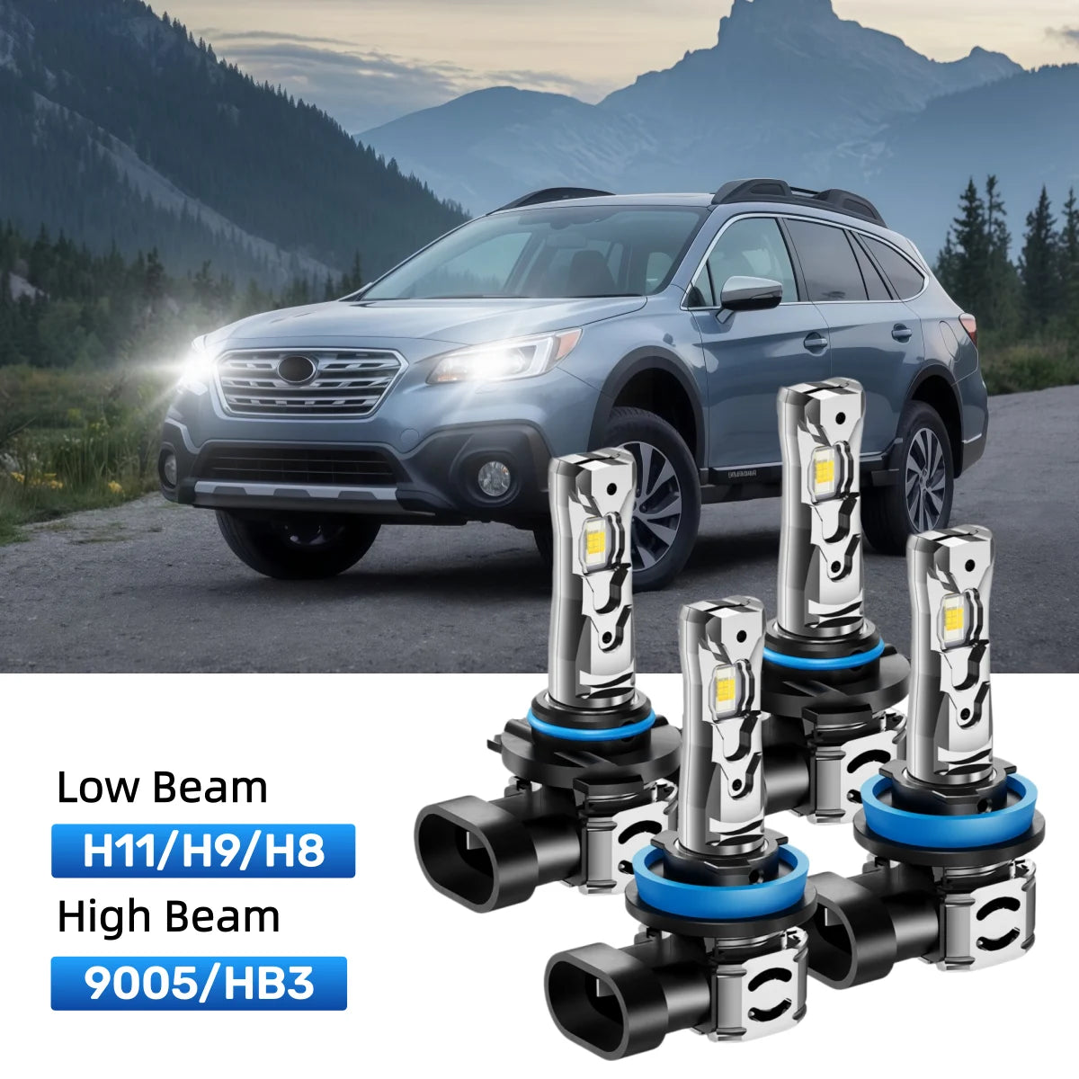 Best LED headlight bulbs replacement for 2015-2019 Subaru Outback