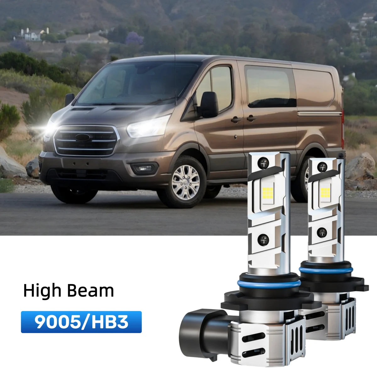 Fit for 2015-2020 Ford Transit-150/250/350 H11 9005 LED Headlight Bulbs Upgrade | Brighter and Safer