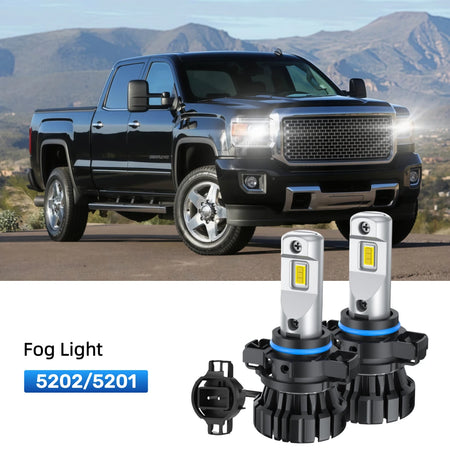 Best 5202 LED fog light bulbs replacement for 2015 GMC Sierra 2500 HD