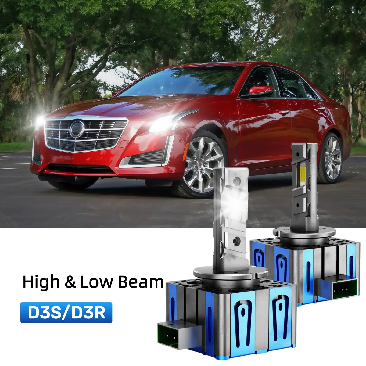 Fit for 2015 Cadillac CTS 9012 LED Headlight Bulbs Upgrade | Brighter and Safer