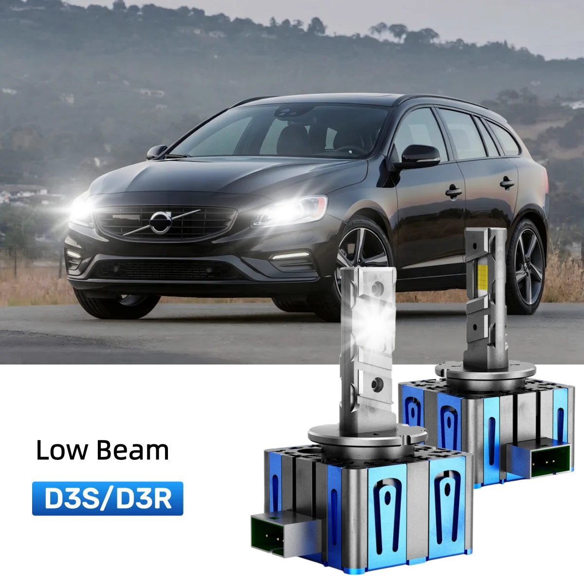 Fit for 2015 Volvo V60 H11 LED Headlight Bulbs Upgrade | Brighter and Safer